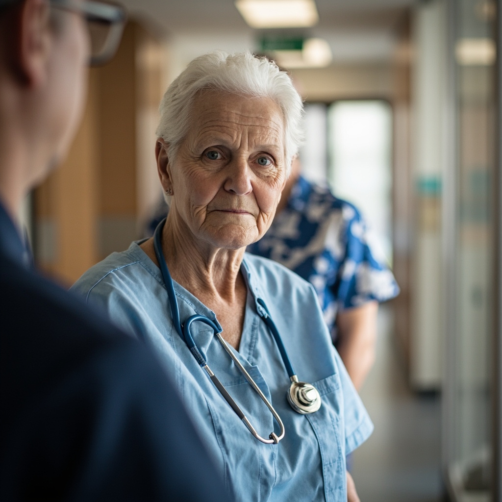 Aged care worker and elderly client having a warm conversation in a Melbourne aged care facility — a Clinton Institute trainer shares the reality of working in aged care in Melbourne 2026